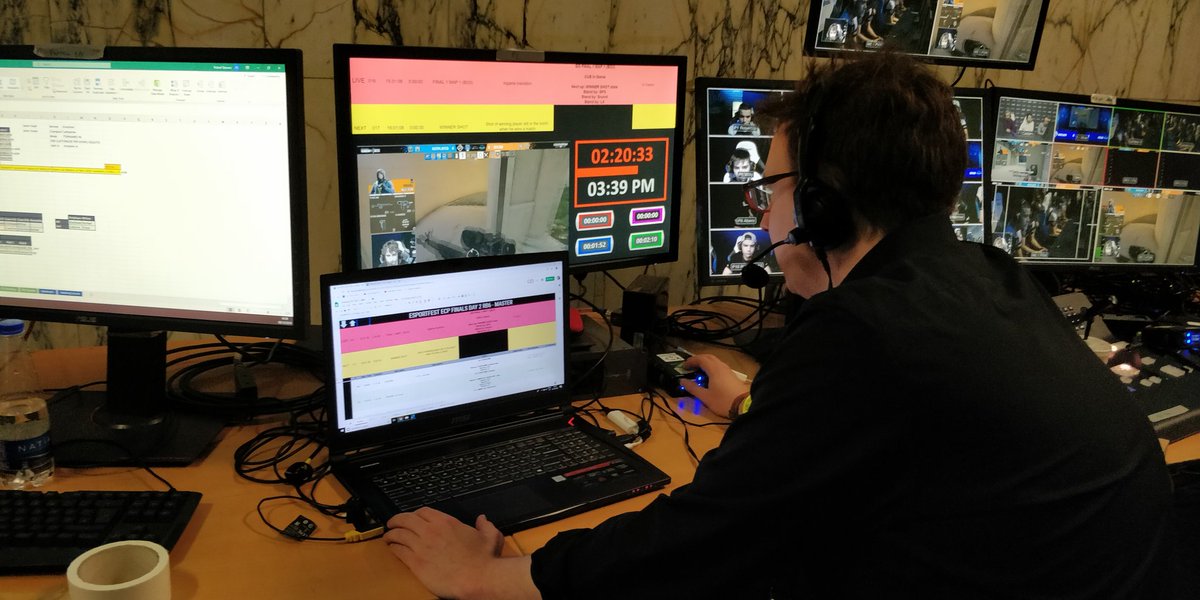 TechTaylor's tweet image. Great couple of days producing and directing #EsportFest2019 console stage with ESL crew. Love using my custom @vMixHD setup with Google sheets and #streamdeck to keep a show to time. #production #eSports #livebroadcast