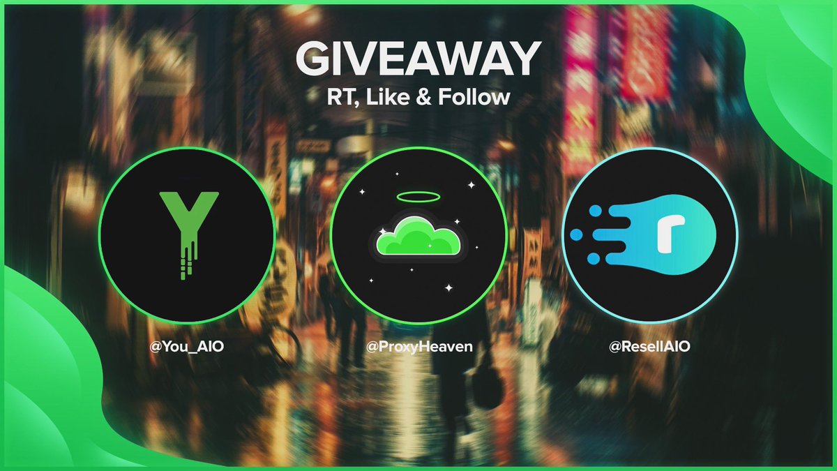 BurstAIO's tweet image. G I V E A W A Y

Prizes:

x3 @ResellAIO Renewals 
x1 @ProxyHeaven_ 10GB Residentials
x1 @You_AIO 

Rules:

RT - Follow all - comment