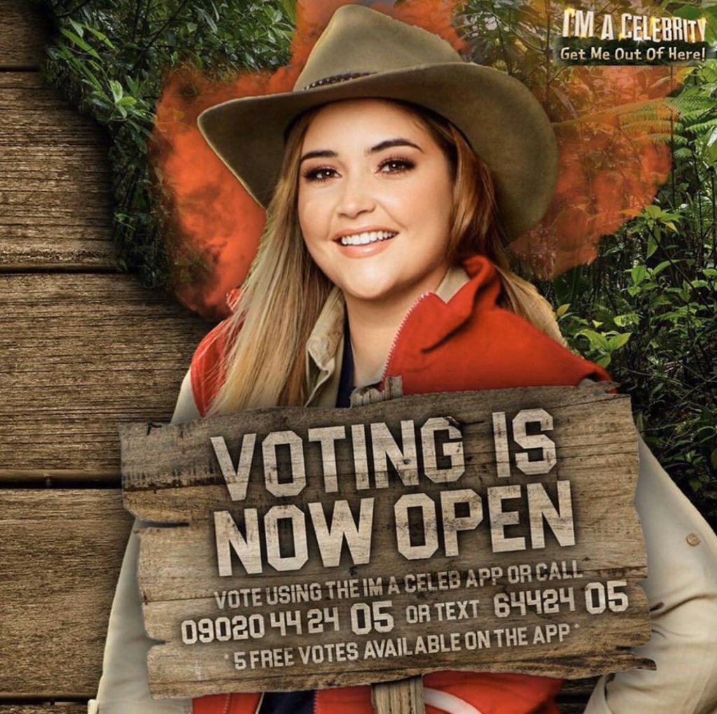 TeamJacJossa's tweet photo. Gutted that I’m missing I’m a Celeb tonight!! 😩 but please make sure you keep voting for Jac to win!! We already know she’s a Queen! So let’s get her the official title 👑 #ImACeleb https://t.co/cpisVZpYUk