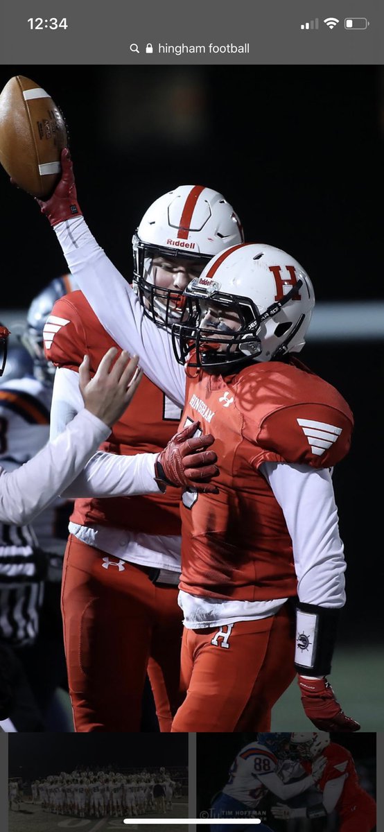 hinghamfootball's tweet photo. With the conclusion of the HS Super Bowls yesterday brings the end of the season.  Some congrats go out to our Patriot League All-Stars! Well earned and deserved boys https://t.co/KDZwfdKlNt