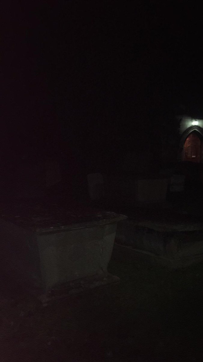 MafiaParanormal's tweet photo. Have a study of this pic of old tombstones taken in the graveyard opposite the investigation house from yesterday https://t.co/Ol9vxJZPW2
