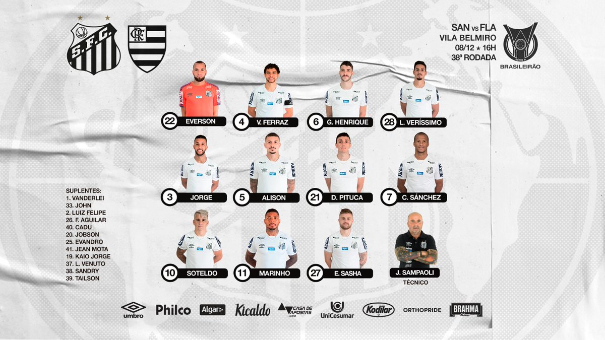 Santos FC on X: SANTOS ESCALADO! 📋  / X