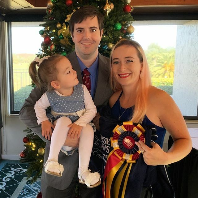 Kayla_Kirsch's tweet photo. Such a fun awards banquet! Baylee was fascinated by the huge trophies. Got to get her steering on her own so she can do the walk division this year. #goals https://t.co/ISNF6Mn7u5 https://t.co/VtKWRYX1QW