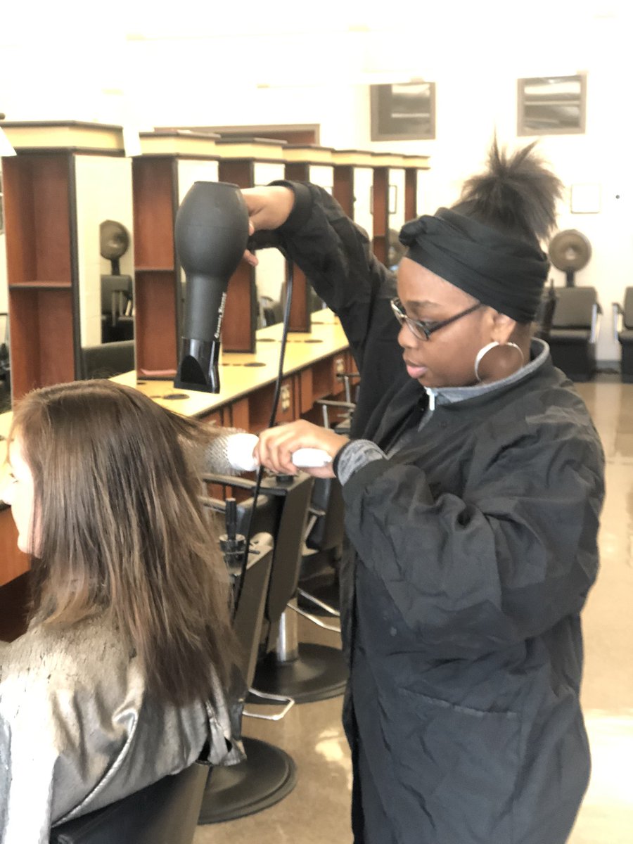 What a pleasure it is to see the theory of Cosmetology come to life! Wow, these ladies make us proud! #education #lifeskills end Goal Licensed stylist <a href="/WorcesterTHS/">Worcester THS</a>  We make it Happen!
