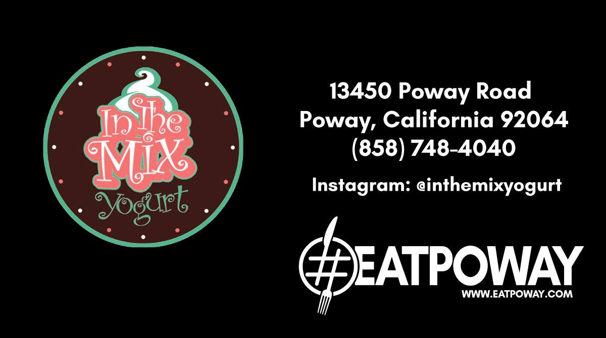EatPoway's tweet photo. #EatPoway Supports @inthemixyogurt 🍦In The Mix Yogurt #Poway is #FamilyOwnedAndOperated by two #SISTERS offering a #Tasty selection SELF-SERVE #FrozenYogurt and Toppings🍦Celebrate #PowayRestaurantMonth 12/10-1/10 with #InTheMixYogurt 🍌🍦🍓 Let them know @EatPoway sent you https://t.co/uUwQP6kuOQ