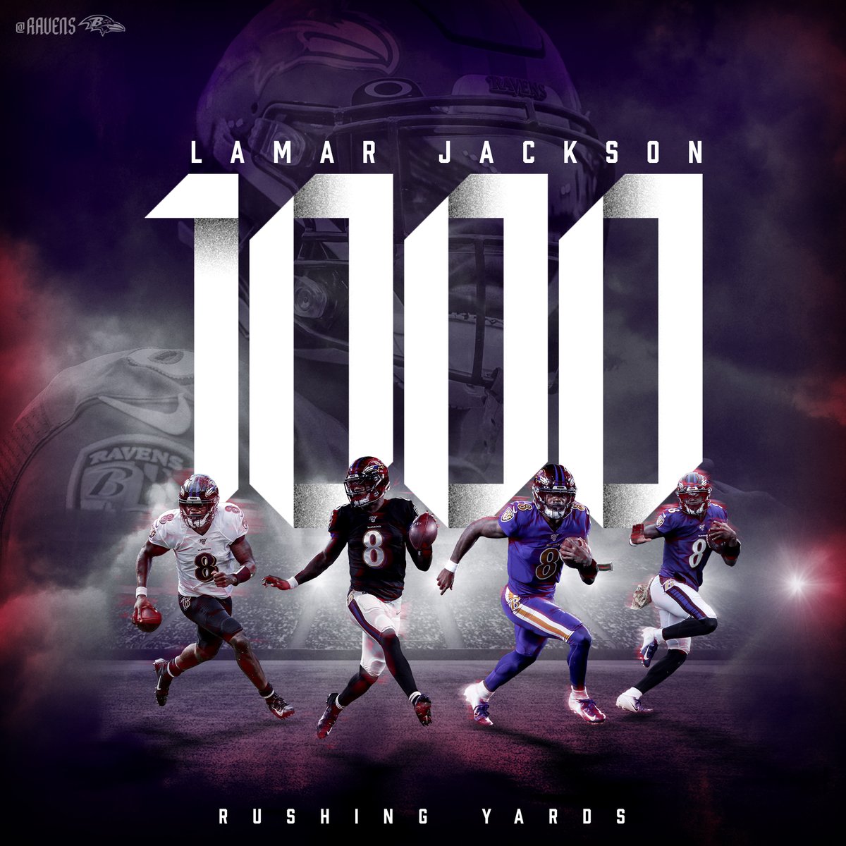 Ravens's tweet photo. 1,000 yards for @Lj_era8 ❗️❗️

#ProBowlVote https://t.co/39oUNFzaey
