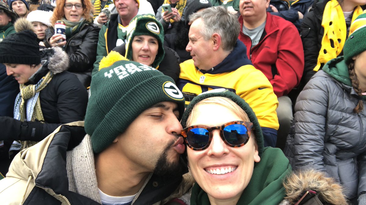 First Packer game! 💚💛 #GetLambeauLoud #WASvsGB