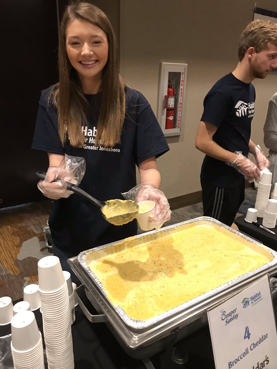 JonesboroHFH's tweet photo. Join us today until 1:30 at Embassy Suites by Hilton at ASU for Souper Sunday! Tickets are $15 at the door #SoupforDays #FamilyEvent #SilentAuction https://t.co/EYFDTuhA2I