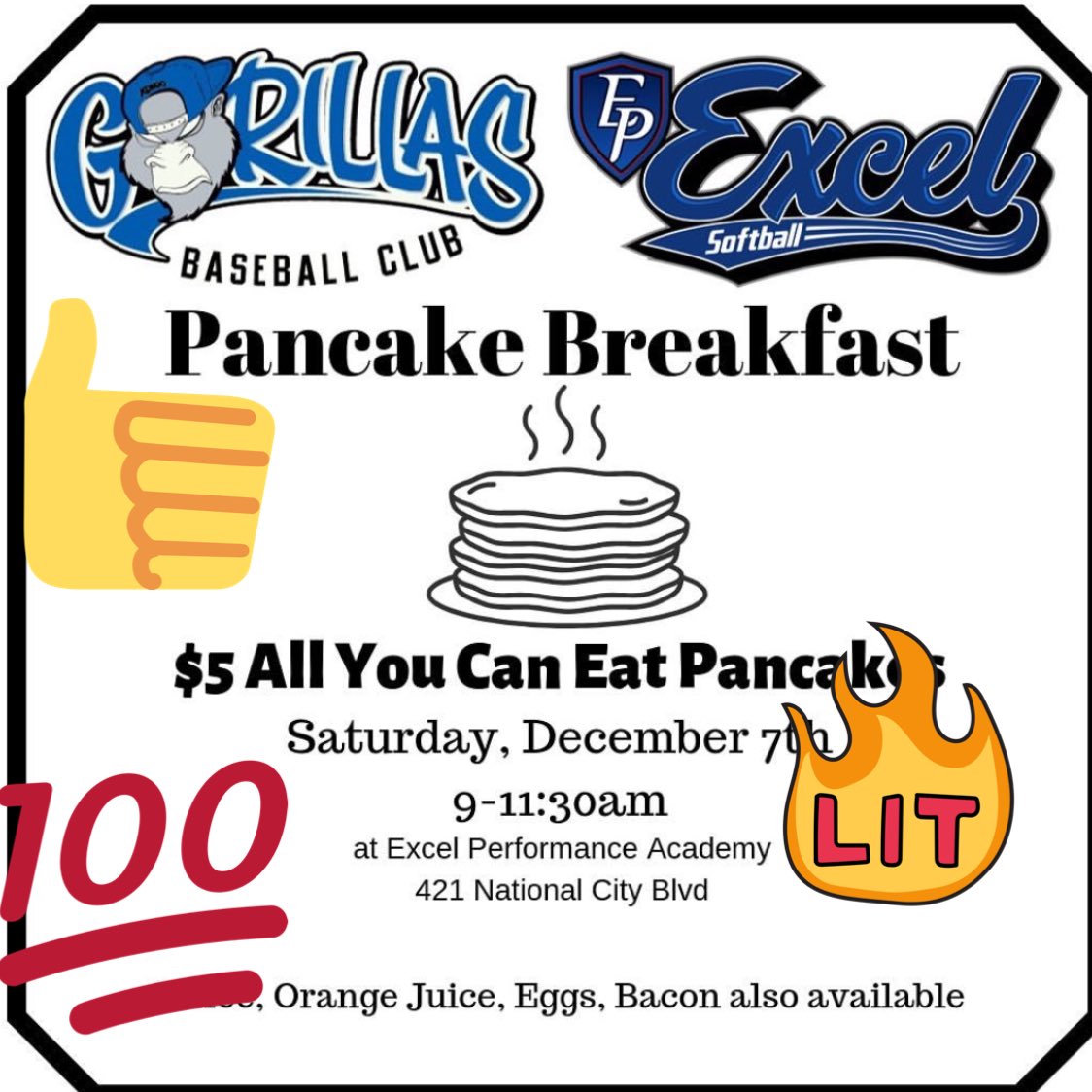 ExcelPerforman1's tweet image. First Pancake Breakfast was an absolute hit.  Thank you to all those who helped make it a great day.  @ncccommerce @thinkchulavista #baseballdevelopment #softballdevelopment