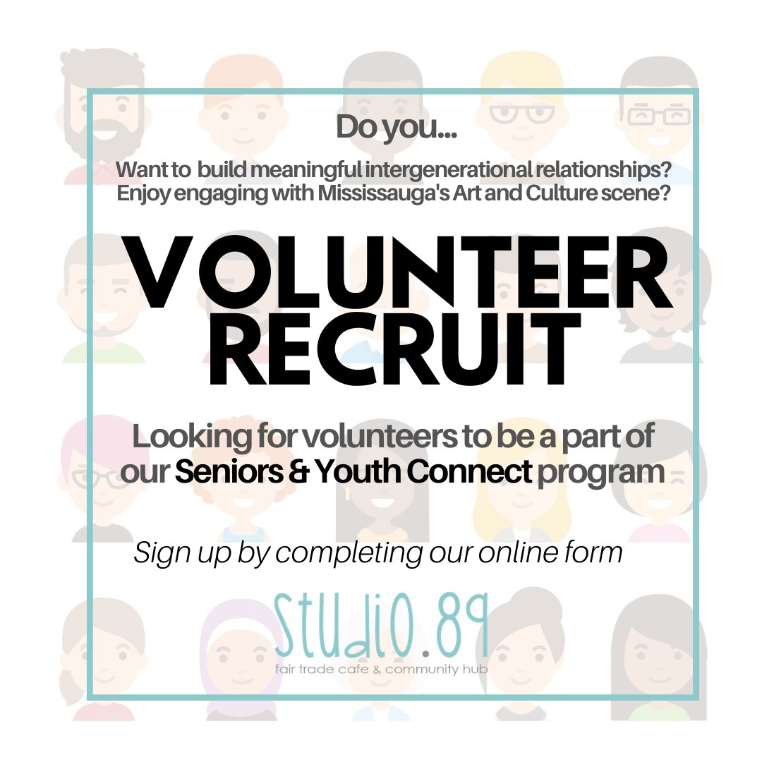 Studiooo89's tweet photo. We are still in search of outstanding volunteers for ‘Seniors &amp; Youth Connect’! This program will run weekly on Tuesdays and on alternating Thursdays, starting January 7th. It will consist of both on-site and off-site activities. https://t.co/vMQYOVoIsS