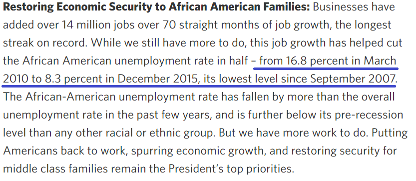 Unemployment rate doesn't account for (1) full time vs part-time (2) underemployment (3) cessation of job search despite needing work (4) context. Many of the "jobs" created under Obama are gig-jobs like Uber and Lyft which aren't careers and lack financial stability. 8/n