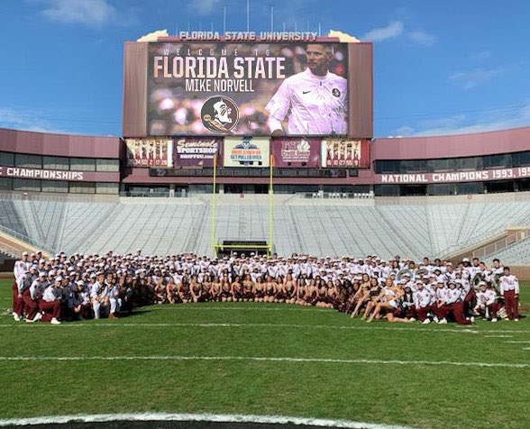 FSUChiefs's tweet image. So excited to have officially welcomed @Coach_Norvell and his family to @floridastate today. You’re gonna love it here, Coach. #Noles #MCATDT