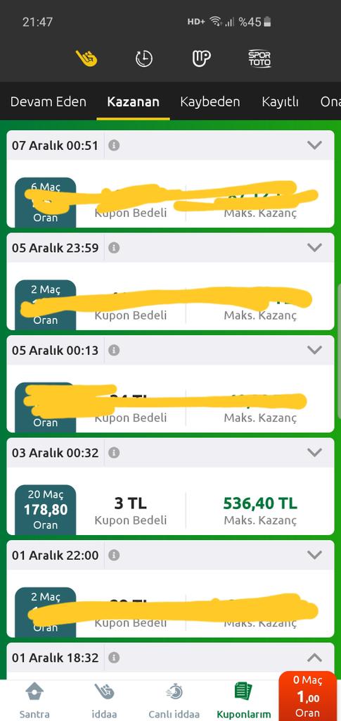 20 maçı da tutturamıyorsanız oynamayın kardeşim şu İddaa'yı