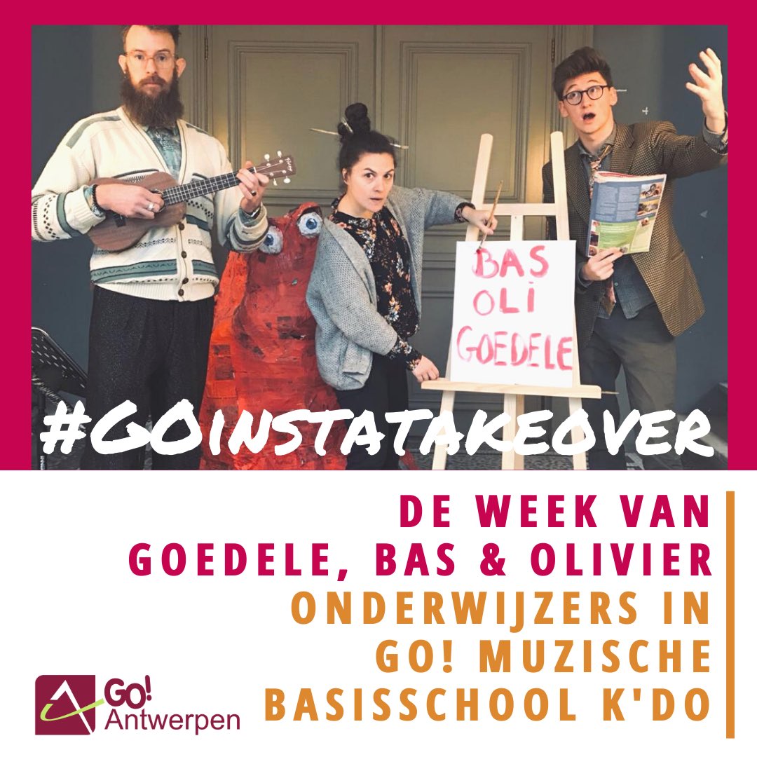GOinAntwerpen's tweet image. Volg de #GOesting in onze GO! scholen op onze #instagrampagina go_scholengroep_antwerpen. Elke week kaapt één van onze GO! scholen onze account. Deze week is het aan Goedele, Bas en Oli, onderwijzers in BS K’DO. #GOverbindt #Echteinfluencers #FiereGOcollega’s #wordleraar