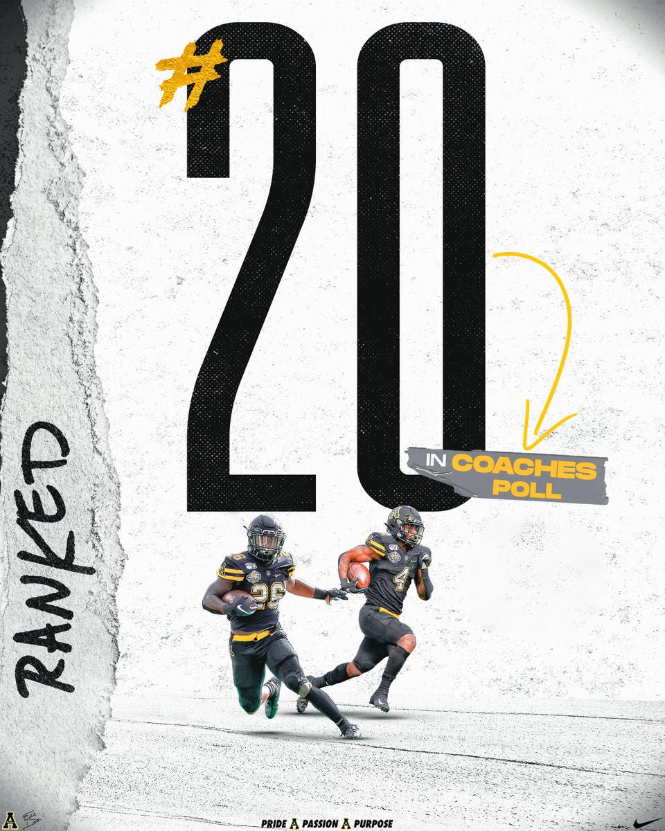 AppState_FB's tweet photo. Final regular-season AP and Coaches polls are out. #PridePassionPurpose https://t.co/bysTPsca6A