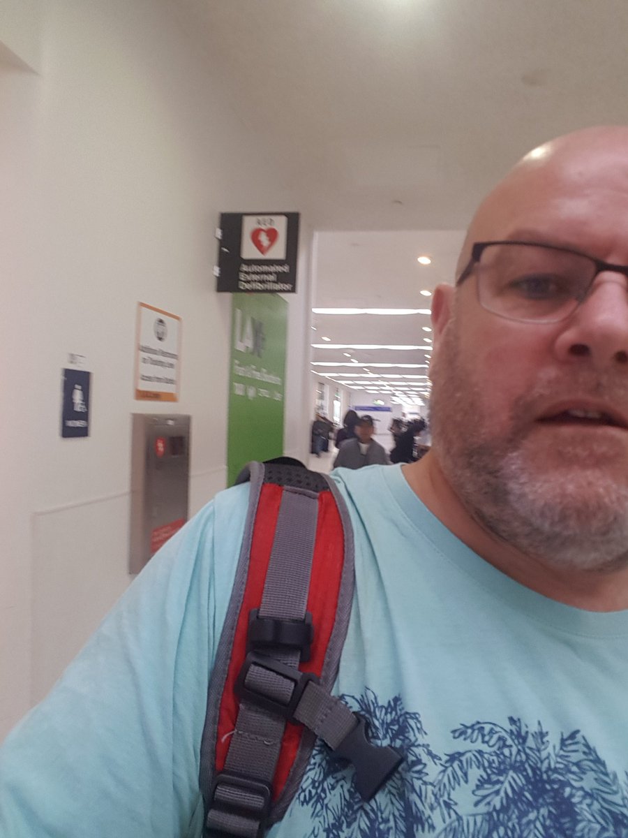BrianHaskinsPhd's tweet photo. In @LAX on my way to the Cardiac Arrest Survival Summit in Seattle, WA, USA. Feeling safe with PADs throughout the airport, however some in no photo areas. Not as far as I thought, we landed 4 hours before we took off! #aedinyhewild @citizencprf @dcehpp @CAARestartHeart https://t.co/wClW163jkQ
