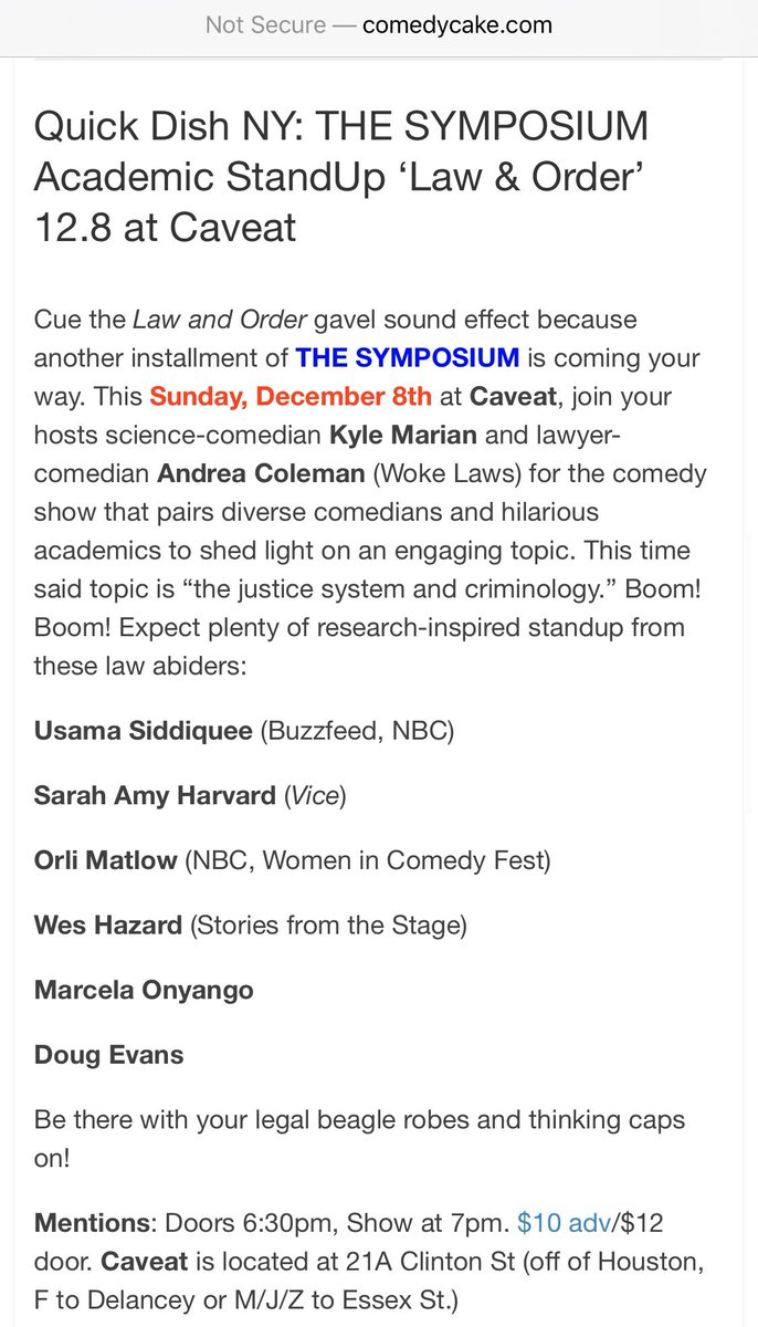 AcademicStandUp's tweet photo. TONIGHT: #comedy that makes you laugh &amp; learn

Expect some top notch dark, educational standup about about how law and policies affect us. From #immigration to #racialprofiling #BlackLivesMatter &amp; more.

Thx for the shoutout @ComedyCake ❤️

Ticket info: https://t.co/oMuwcudS7I https://t.co/pUW4UwBBYe