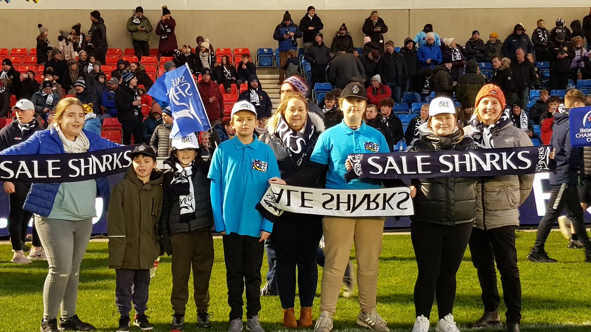 Huge thanks to <a href="/SaleSharksRugby/">Sale Sharks 🦈</a> <a href="/SharksCommunity/">Sharks Community</a> for inviting us down today. We had a blast at our first ever rugby match 😁