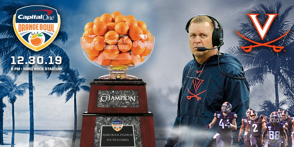 OrangeBowl's tweet image. .@UVAFootball will represent @theACC in the 2019 #CapitalOneOrangeBowl. 

Retweet &amp;amp; follow us for a chance to win some #CapitalOneOrangeBowl swag if you think the Cavaliers are bringing home the trophy!

#GoHoos | #CapitalOneOrangeBowl