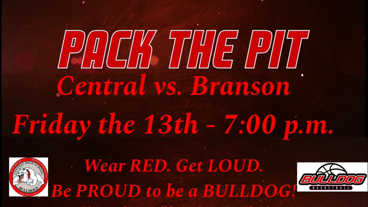 PitCentralHS's tweet photo. The home debut of my Bullldogs and Coach Brandon Kimbrough and it's the only Pit game of December!  #OlSkoolBasketballNewBulldogs in #BulldogNation.... on my new floor! Let's #PackThePit!

#FearThePit #CHSFutureSoBright @CentralBulldog @drurypanthers @coach_kimbrough @sgfsportsNL https://t.co/orb54Vx3Qo