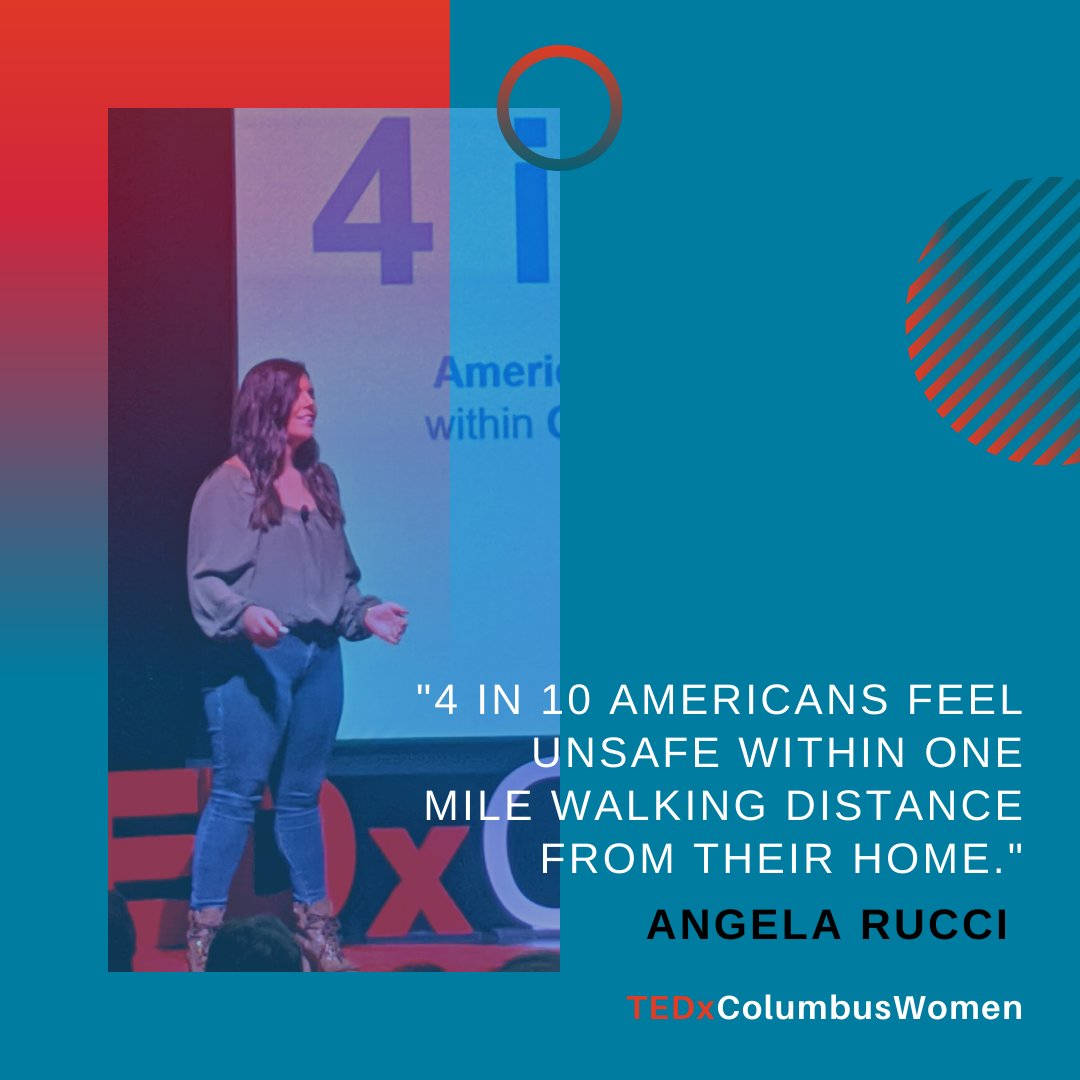 TEDxColumbus's tweet photo. Angela Rucci and her team created a revolutionary safety app, @tegoandgo , that tracks your location down to the floor of a building. Never feel unsafe or lost again. After all, giving safety as a gift feels good. #TEDxColumbusWomen https://t.co/jQ93DqqEg3