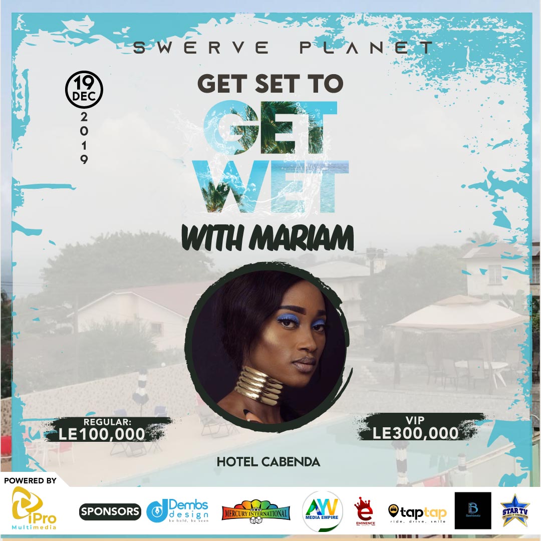dembsdesign's tweet photo. #SaloneTwitter ya'll Get Set to Get Wet with @_mariamconteh 🏊 

December 19 Hotel Cabenda
#dembsdesign #sierraleone #freetown https://t.co/fn9zF9jfZ4