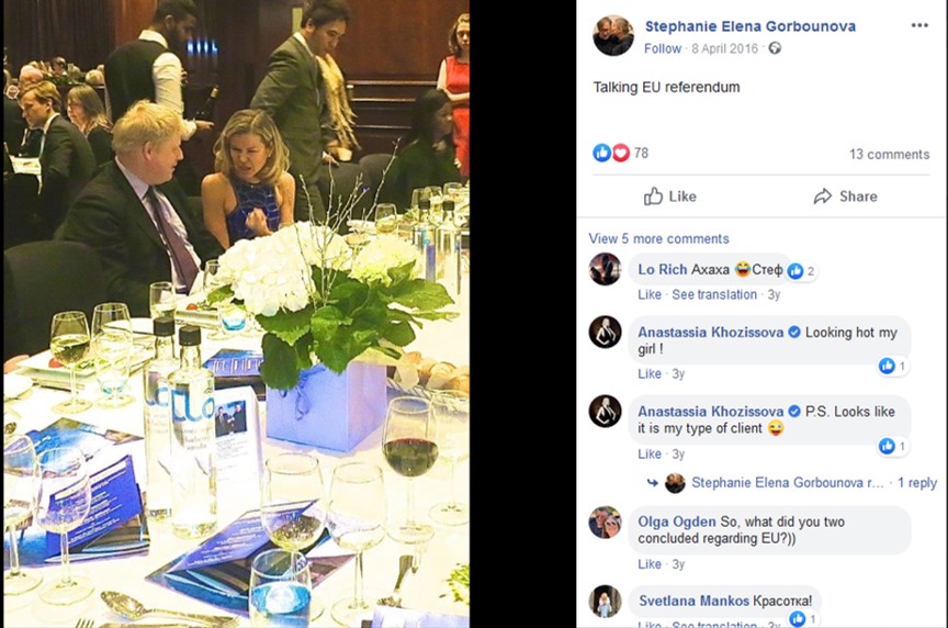 Are your dinners and liaisons with Russian women a major reason why you are blind to your country being attacked in 2016 by a foreign power (Russia) who financed 'useful idiots' (Banks via Belize) and blitzed the UK with lies online?