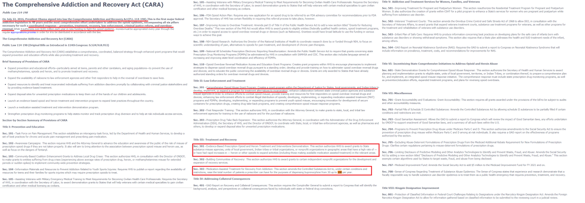 Opioid addiction overwhelmingly affects white America & '16 Obama passed the Comprehensive Addiction and Recovery Act (CARA). The CARA is a MASSIVE legislation. Think about it. Not only did Obama create more white millionaires but he stabilized white America and ensured... 25/n