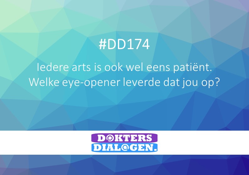 doktersdialogen's tweet photo. Iedere arts is ook wel eens patiënt. Welke eye-opener leverde dat jou op? Deel je antwoord met #DD174 en ook via https://t.co/MLxpAsJr1R https://t.co/PMBq33G0VI