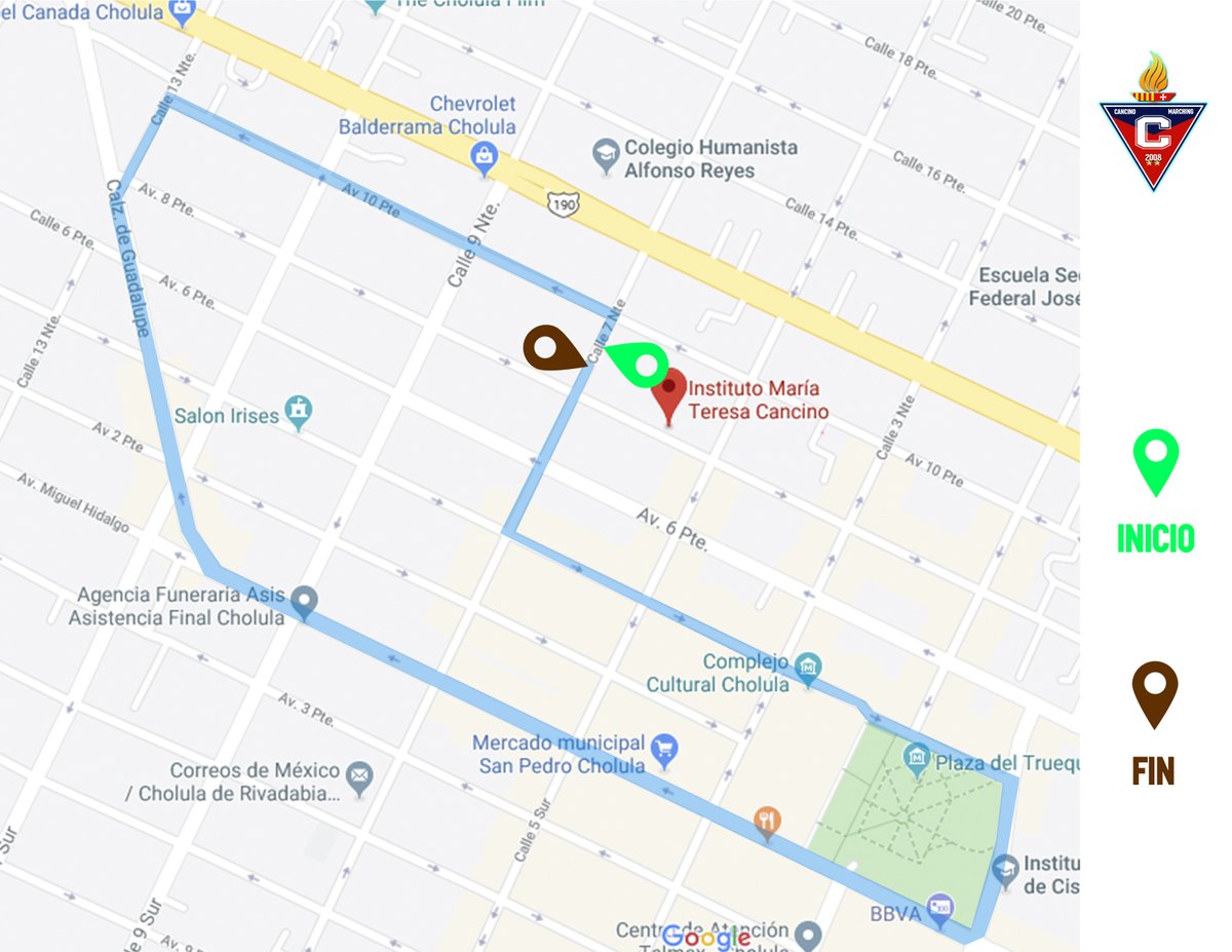 GobiernoCholula's tweet photo. ¡Toma precauciones!
El Instituto María Teresa Cancino realizará su sexto #BandaFest este 14 de diciembre, el cual recorrerá algunas calles de San Pedro Cholula, a partir de las 18:00 horas.
Recuerda que se realizarán cierres al paso.
#MásUnidosMásLogros https://t.co/3NbWLtk5g2