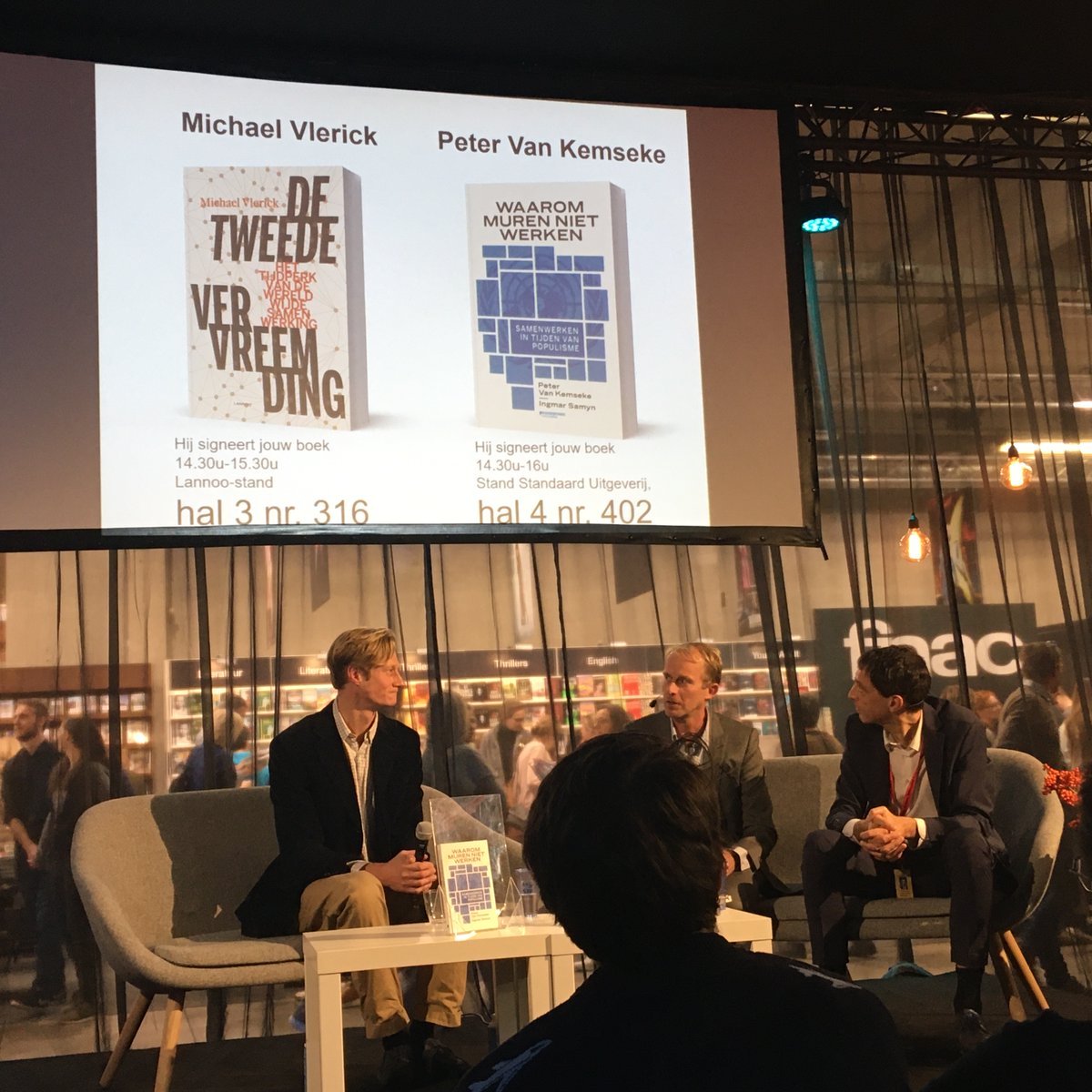 d_swartjes's tweet photo. #tbt attended two talks at the @Boekenbeurs one about cooperation amidst globalization and another one about management style #thomasmore #itfactory https://t.co/QgneMerxIw