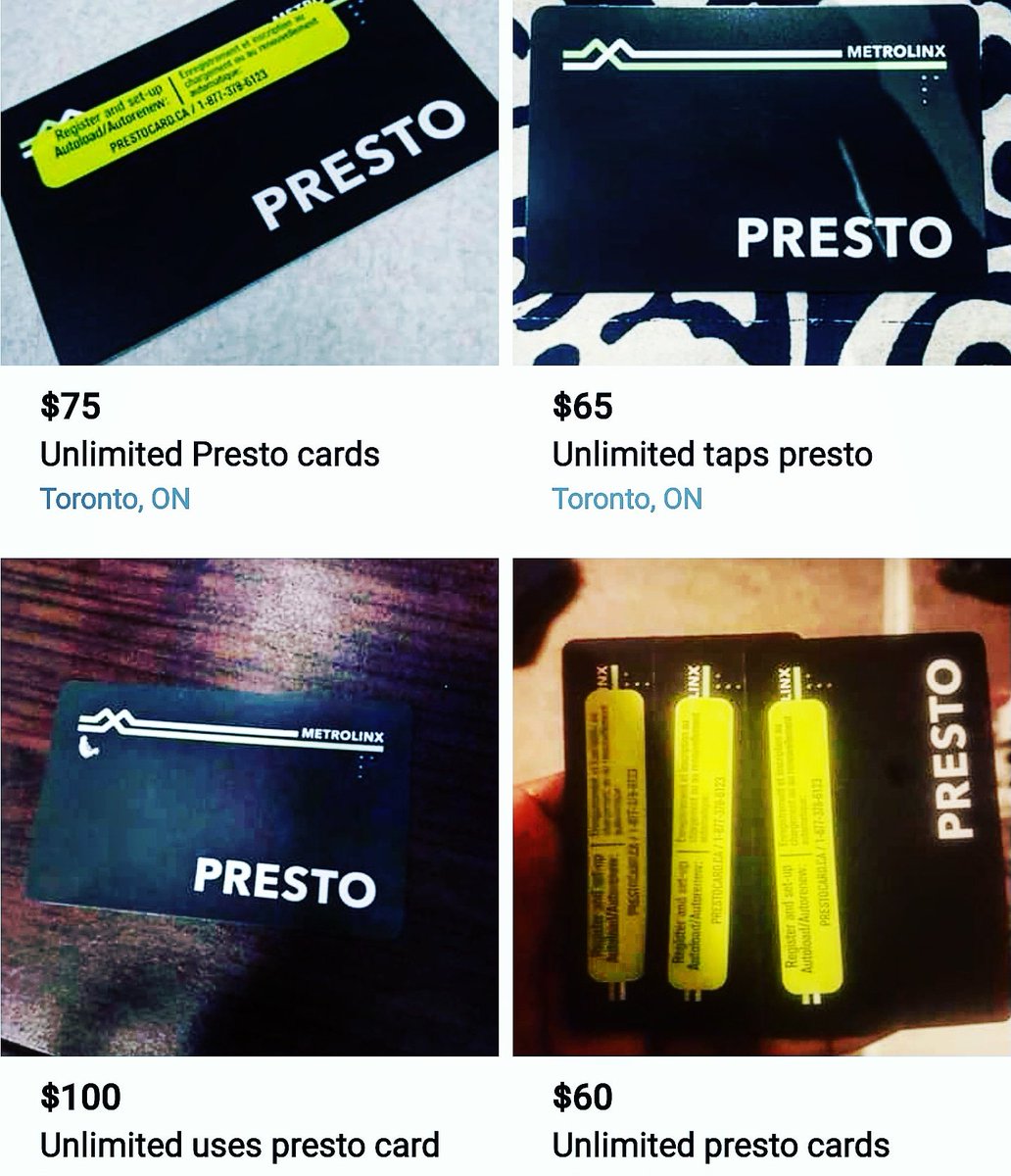 Transit30165's tweet photo. Found on #SocialMedia:
These #Presto cards 𝗗𝗢𝗡'𝗧 give you unlimited access to any #transit system.
This is a #SCAM!
Crooks find anyway to take your money💰!
#CrimePrevention #scamalert🚨
#FraudPrevention
#DontGetGrinched
Let's help each other to #StaySafe https://t.co/JnFxjJ0pyX