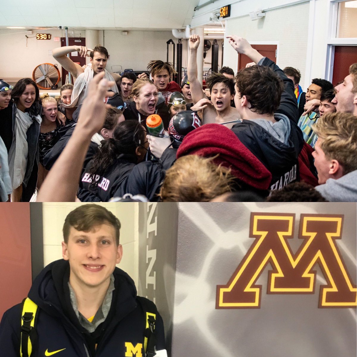 PAACswim's tweet photo. Mahlon Reihman (Harvard) and Danny Berlitz (Michigan) both competed at the Minnesota Invite this past week!! No surprise that both had incredible swims!!#PAACPROUD https://t.co/S4AVwaP5PL