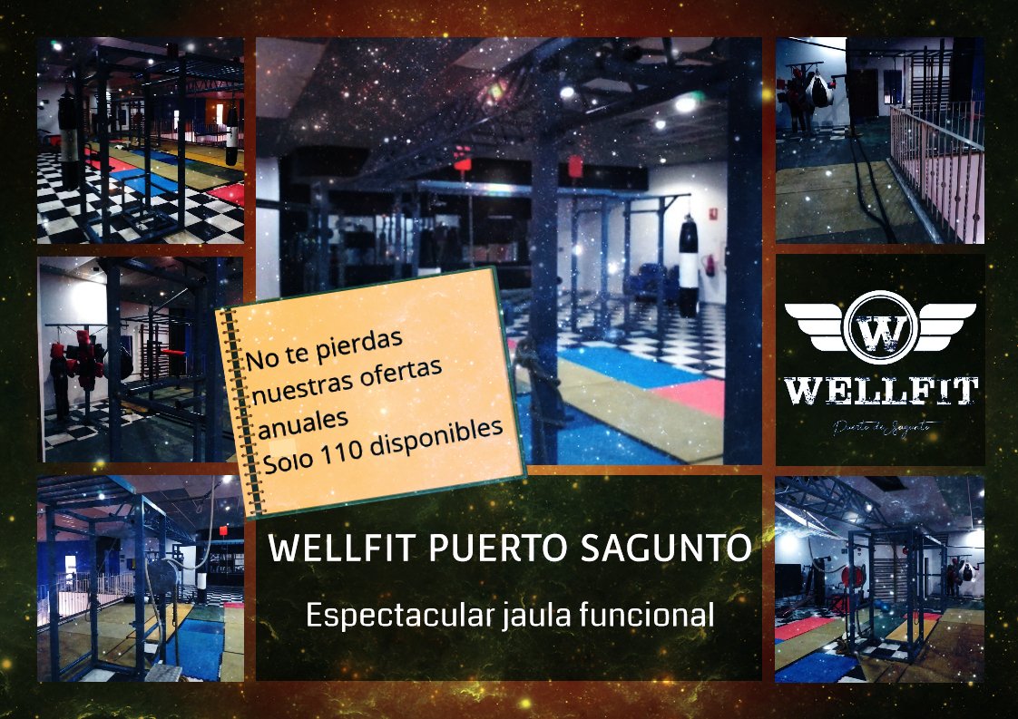WellFitPuerto's tweet photo. #WellFitPuertoSagunto
Oferta 3 meses por 89 €
Espectacular jaula funcional.
Consulta nuestras increibles ofertas anuales, solo 110 disponibles.
#GimnasiopuertoSagunto #Fitness #Musculación #JaulaFuncional #TRX #MantenimientoFísico #PruebasFisicasOposiciones https://t.co/vh8BwDl92o