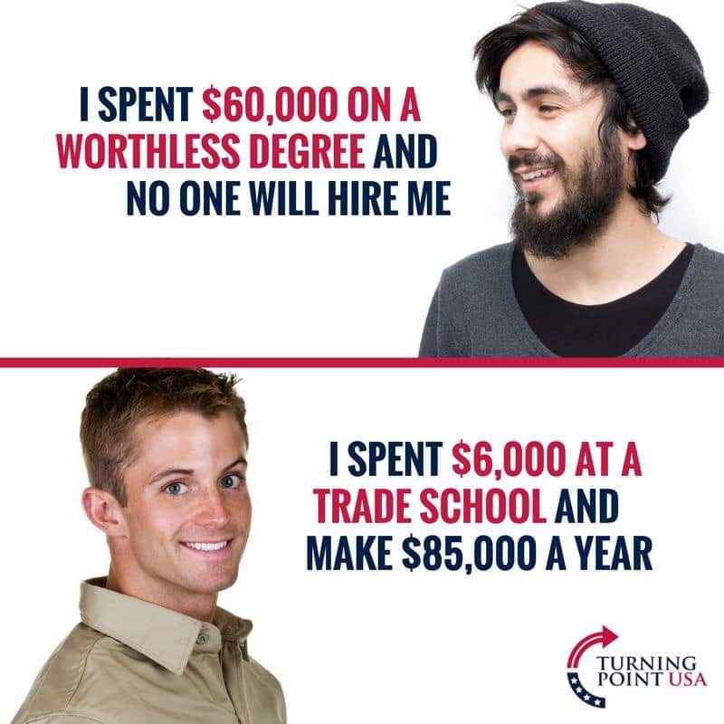 CWCoachMiller's tweet photo. Or attend a career center in high school for free. https://t.co/b8qK6wi7W9