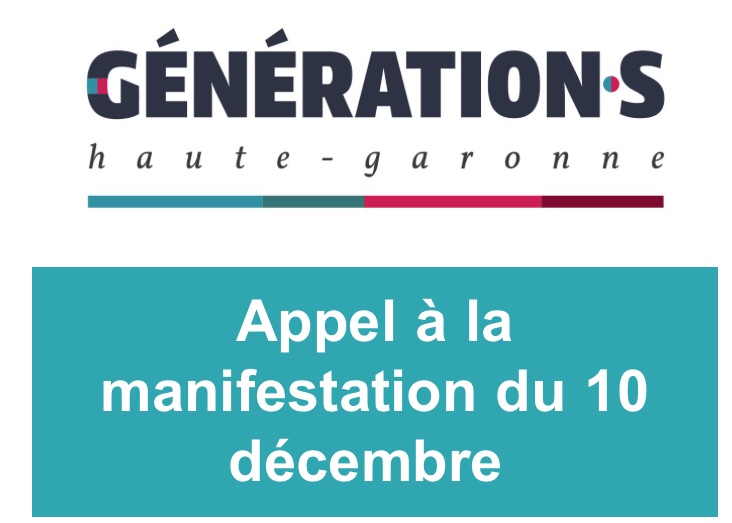 Generations_31's tweet photo. Le 10 décembre les comités Génération.s du 31 seront dans la rue #GenerationsRetraites https://t.co/zCqprw9Pyh