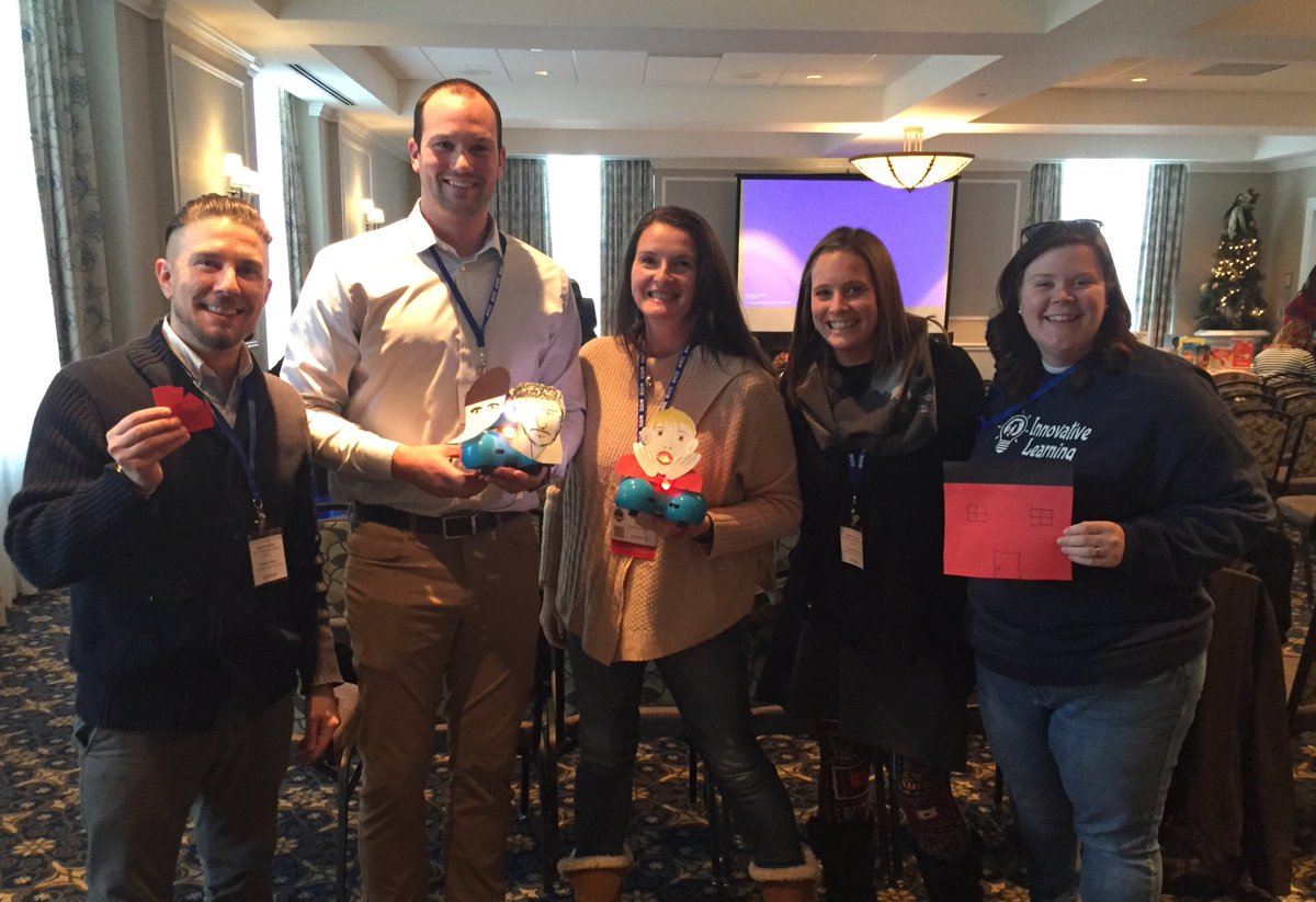 JB_Fred33's tweet photo. Great time professional learning today with the ES ILC team!  Robots coming alive with literacy! #ESinnovate https://t.co/5RKaNWLMJc