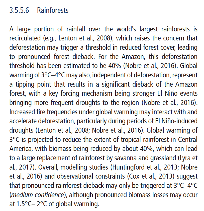 There is a short assessment related to the rainforests, under pressure from both deforestation and climate change.