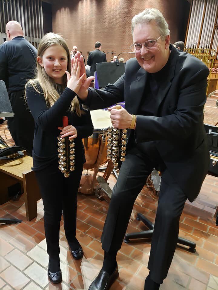 MoorheadBands's tweet photo. 5th grade percussionist Claire Haberman made her professional debut with the @FMSymphony at the Holiday Brass, Organ and Percussion concerts this weekend. Way to go, Claire! #SpudPride #MoorheadProud #sleighbells https://t.co/VQMVt0ATAa