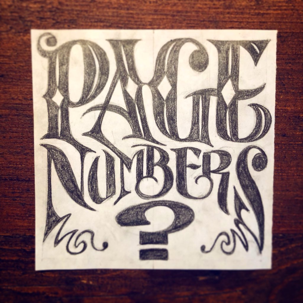 lamanocomic's tweet photo. INFORMAL SURVEY: for the La Mano trade paperback, page numbers or no?
#lamanodeldestino #tradepaperback #handlettering #pagenumbers https://t.co/KNDGz5AMXr