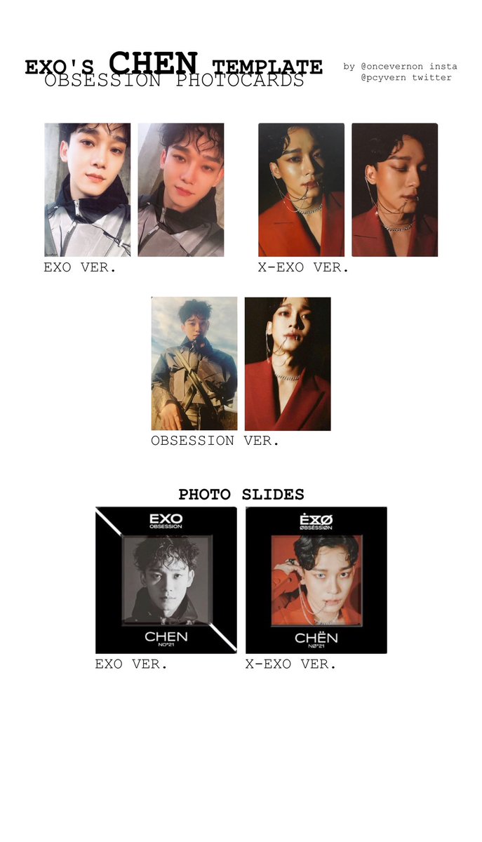 exo obsession templates updated with obsession ver. photocards. all members at  http://bit.ly/oncevernon  