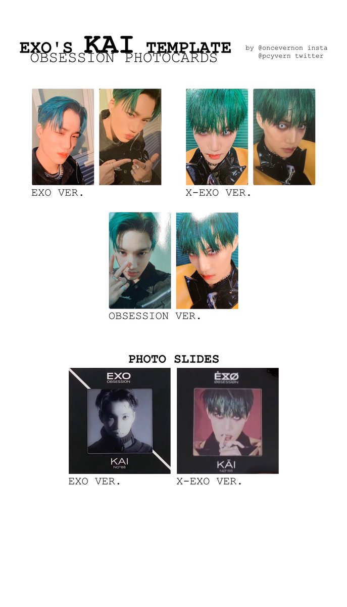 exo obsession templates updated with obsession ver. photocards. all members at  http://bit.ly/oncevernon  