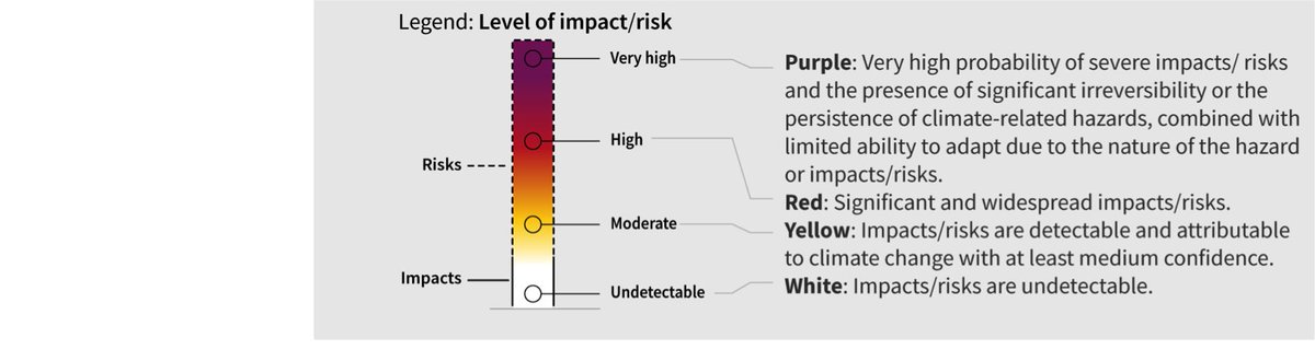 The assessment of risks related to land processes includes irreversible loss in land ecosystem functions and services required for food, health, habitablesettlements and production as a function of the level of global warming.