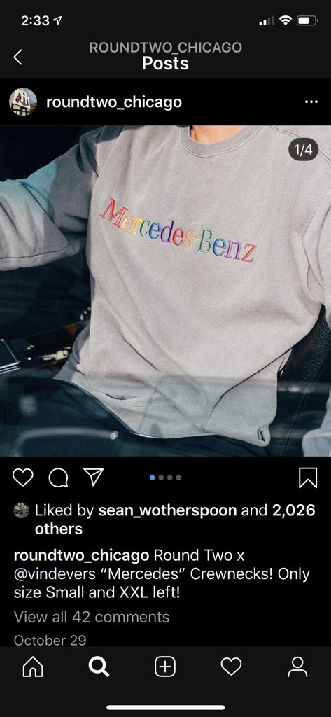 round two mercedes benz crewneck