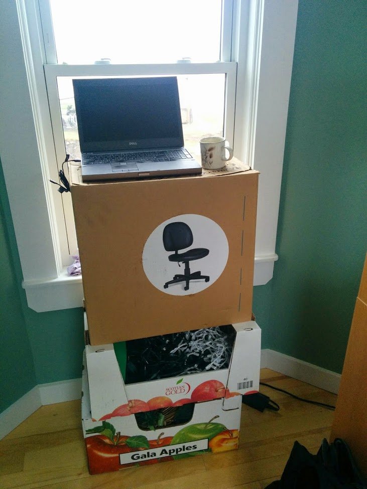 Here's a more boring cardboard box, from a time when I was invited by the now-owner of my childhood home (in a very small town) to spend an evening journalling there. Was a cool experience that I hope I get to do again.Attic turret: