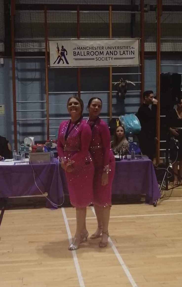 uoldancingnurse's tweet photo. Another weekend another dance comp! Happy to say me and my partner came 6th in Open #pasodoble and #samesex Latin and we made it to the semi-finals of #preinter Latin, Ballroom and same-sex ballroom at Manchester Winter Comp!🏅 #dancingnurse #studentnurse #uniofleicester https://t.co/RxCnqocHmB