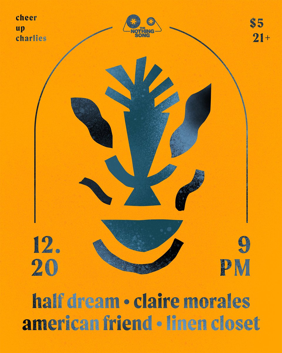Friday, December 20th -- ring in the holidays with sets by <a href="/linenfresh/">Linen Closet</a> Half Dream, Denton's Claire Morales and American Friend at <a href="/CheerUpCharlies/">Cheer Up Charlies</a>! Show at 9PM, 21+. Poster by <a href="/tanqueraydreamz/">glitterjorts</a>: facebook.com/events/2627248…