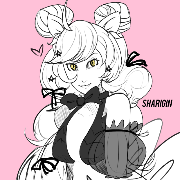 Sharigin's tweet photo. Most of the art I did this year was of peoples OC's oops (@Videoadicction @rollthecat @hatz300 @ fluffers) https://t.co/Mg7EbWFKxC