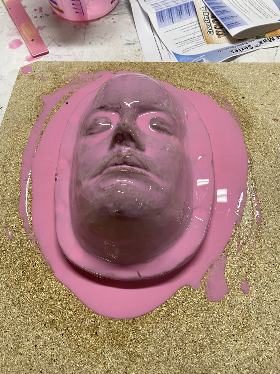 MzFrancesFX's tweet photo. A few pics from today’s progress on some movie props with my friend and SFX partner in crime @TheGearEngineer .. #SFX #SfxProps #MakeupFX #FXArtists #Silicone #MoldMax #Prosthetics #HumanHead https://t.co/HD1HPi6vHZ