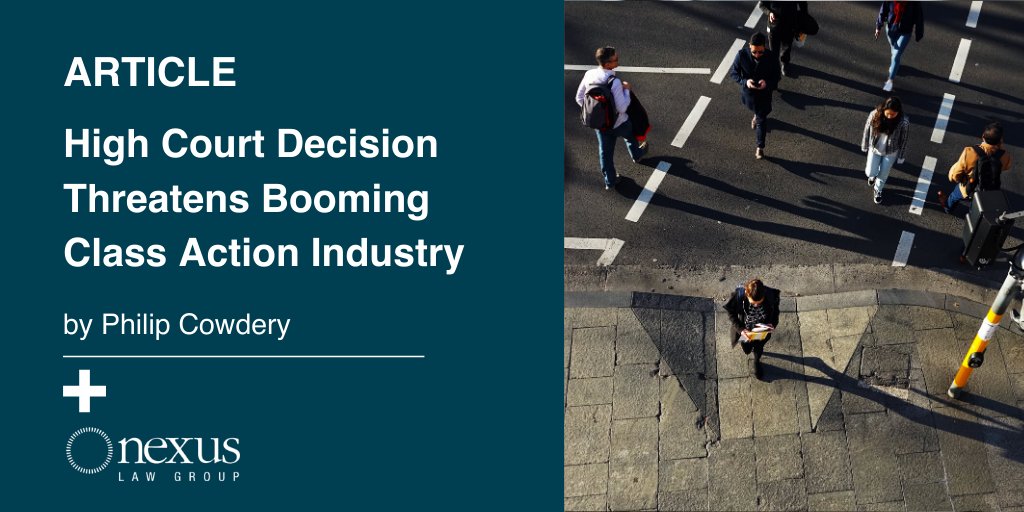 ArchLawAus's tweet photo. High Court decision threatens booming class action industry – click here to read more.
#WeSeeYou #NextLife #SameLawBetterPractice #YourExperienceSupported #nexuslawblogs
https://t.co/RYWme8oaWV https://t.co/3HVnH6pleB